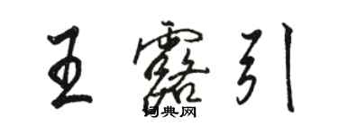 駱恆光王露引行書個性簽名怎么寫