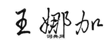 駱恆光王娜加行書個性簽名怎么寫