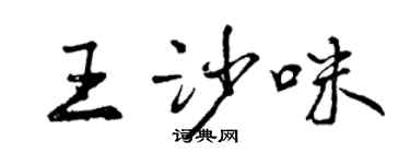 曾慶福王沙咪行書個性簽名怎么寫