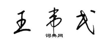 梁錦英王韋民草書個性簽名怎么寫