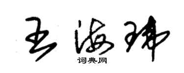 朱錫榮王海瑋草書個性簽名怎么寫