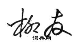 駱恆光柳友草書個性簽名怎么寫