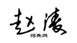 朱錫榮趙凌草書個性簽名怎么寫
