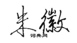駱恆光朱徽行書個性簽名怎么寫