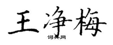 丁謙王淨梅楷書個性簽名怎么寫