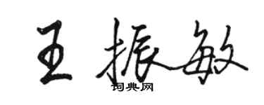 駱恆光王振敏行書個性簽名怎么寫