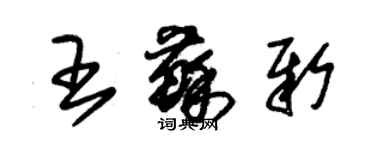 朱錫榮王蘇新草書個性簽名怎么寫