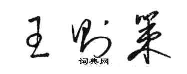 駱恆光王則策草書個性簽名怎么寫