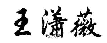 胡問遂王瀟薇行書個性簽名怎么寫