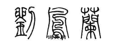 陳墨劉鳳蘭篆書個性簽名怎么寫