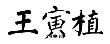 翁闓運王寅植楷書個性簽名怎么寫