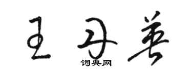 駱恆光王丹英草書個性簽名怎么寫