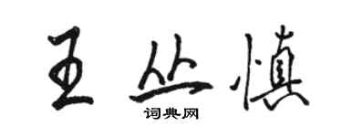 駱恆光王叢慎行書個性簽名怎么寫