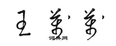 駱恆光王萬萬草書個性簽名怎么寫