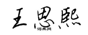 王正良王思熙行書個性簽名怎么寫