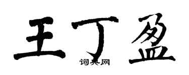 翁闓運王丁盈楷書個性簽名怎么寫