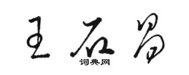 駱恆光王石昌草書個性簽名怎么寫