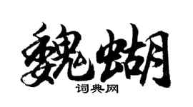 胡問遂魏蝴行書個性簽名怎么寫