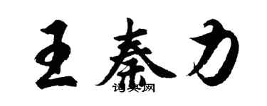 胡問遂王秦力行書個性簽名怎么寫