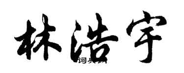 胡問遂林浩宇行書個性簽名怎么寫