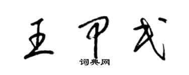 梁錦英王甲民草書個性簽名怎么寫