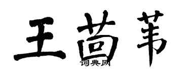 翁闓運王茴葦楷書個性簽名怎么寫