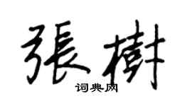 王正良張樹行書個性簽名怎么寫