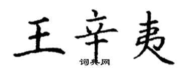 丁謙王辛夷楷書個性簽名怎么寫