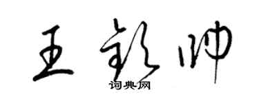 梁錦英王欽帥草書個性簽名怎么寫
