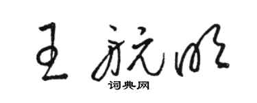 駱恆光王航明草書個性簽名怎么寫