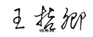 駱恆光王哲卿草書個性簽名怎么寫