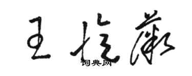 駱恆光王憶薇草書個性簽名怎么寫