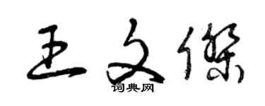 曾慶福王文杰草書個性簽名怎么寫