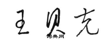 駱恆光王貝克草書個性簽名怎么寫