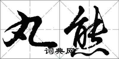 胡問遂丸熊行書怎么寫