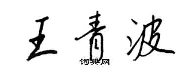王正良王青波行書個性簽名怎么寫