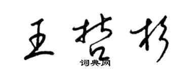 梁錦英王哲杉草書個性簽名怎么寫