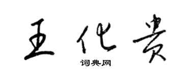 梁錦英王化貴草書個性簽名怎么寫