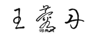 駱恆光王蓉丹草書個性簽名怎么寫