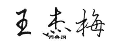 駱恆光王傑梅行書個性簽名怎么寫