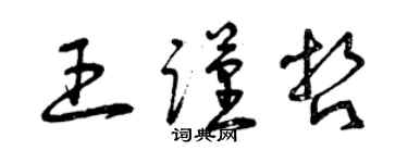 曾慶福王謹哲草書個性簽名怎么寫
