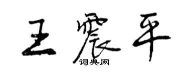 曾慶福王震平行書個性簽名怎么寫