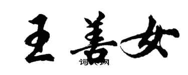 胡問遂王善女行書個性簽名怎么寫