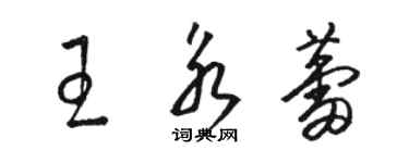 駱恆光王永蕾草書個性簽名怎么寫