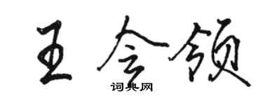 駱恆光王會領行書個性簽名怎么寫