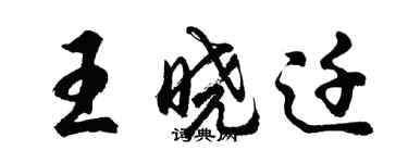 胡問遂王曉遷行書個性簽名怎么寫