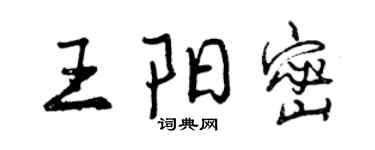曾慶福王陽密行書個性簽名怎么寫