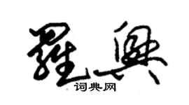 朱錫榮羅興草書個性簽名怎么寫