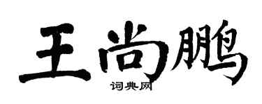 翁闓運王尚鵬楷書個性簽名怎么寫