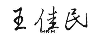 駱恆光王佳民行書個性簽名怎么寫
